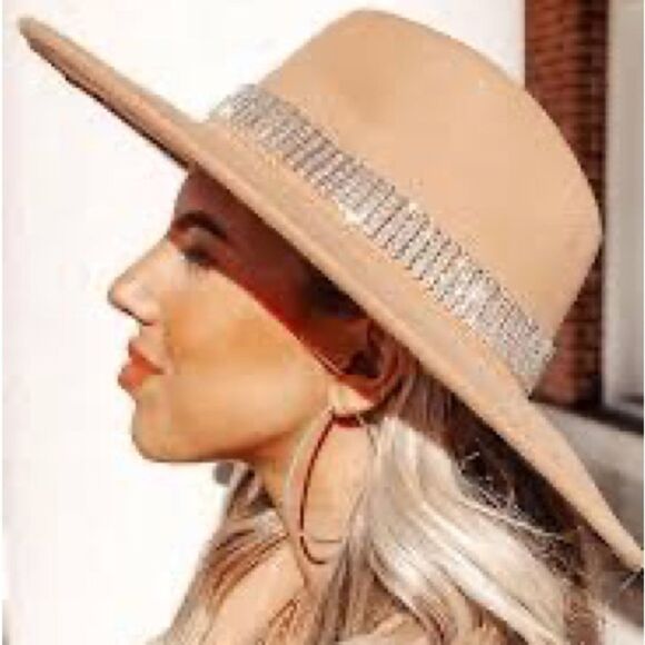 Accessories - COPY - RHINESTONES FEDORA HAT